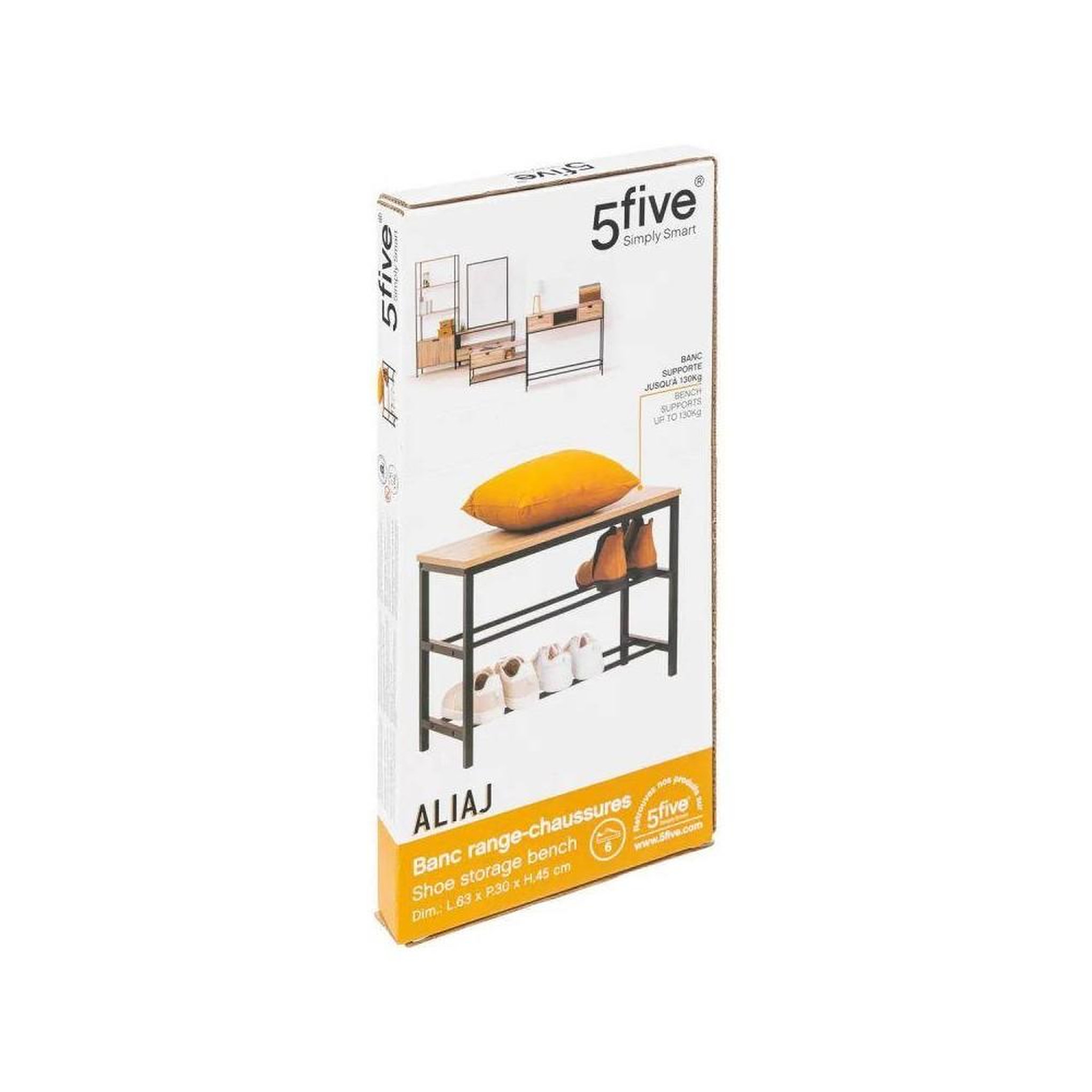 Voir la diapositive 3 : ATMOSPHERA Range chaussures banc 2 étagères Aliaj