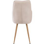 Voir la diapositive 6 : Habitat et Jardin Lot de 2 chaises en velours côtelé   Mayra  - 60 x 56 x 88 cm - Beige