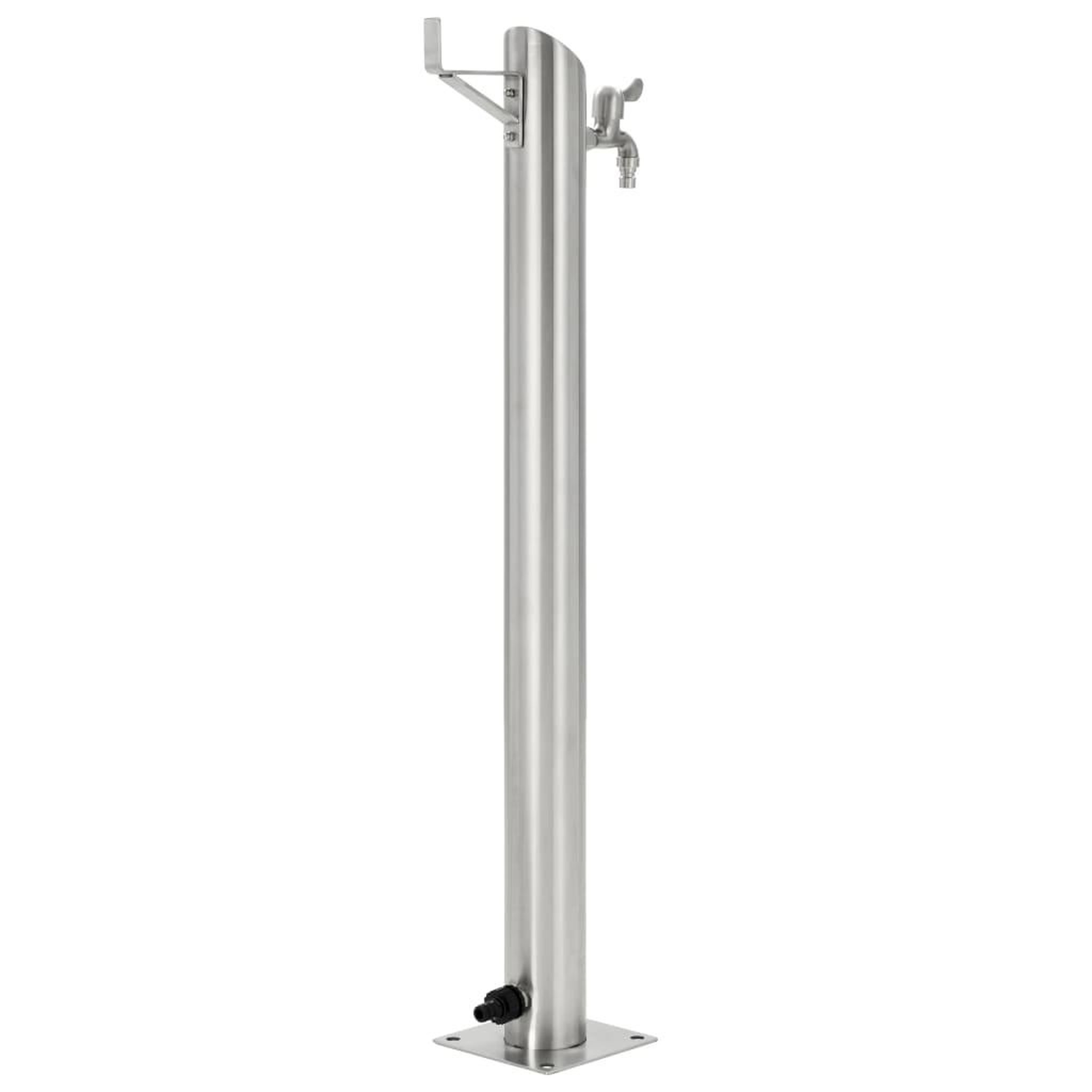 Voir la diapositive 3 : VIDAXL Colonne a eau de jardin ronde Acier inoxydable 95 cm