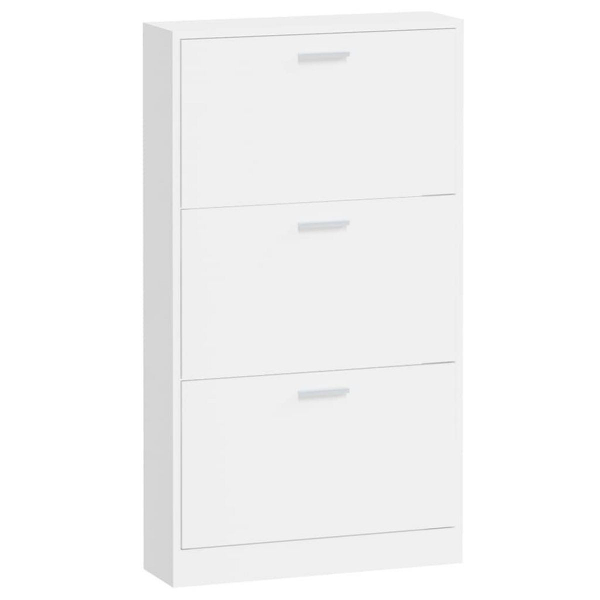 VIDAXL Armoire a chaussure Blanc brillant 59x17x108 cm Bois ingenierie
