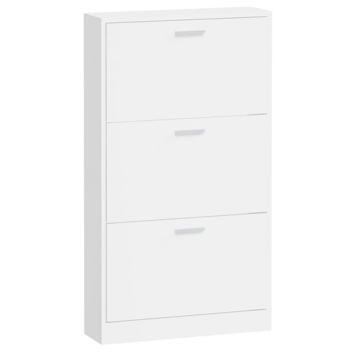 VIDAXL Armoire a chaussure Blanc brillant 59x17x108 cm Bois ingenierie