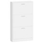 Voir la diapositive 5 : VIDAXL Armoire a chaussure Blanc brillant 59x17x108 cm Bois ingenierie
