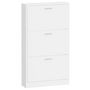 Voir la diapositive 5 : VIDAXL Armoire a chaussure Blanc brillant 59x17x108 cm Bois ingenierie