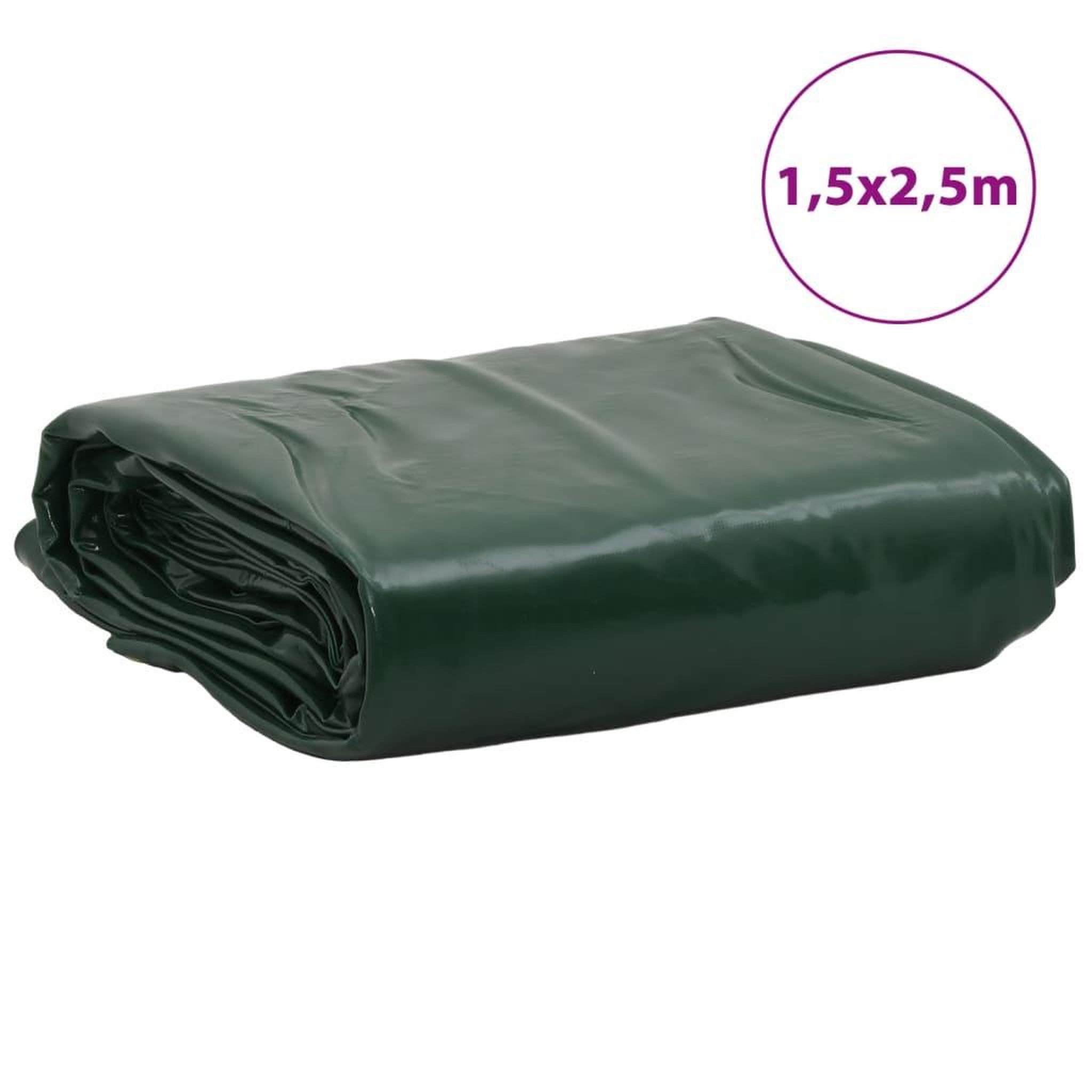 Voir la diapositive 6 : VIDAXL Bache vert 1,5x2,5 m 600 g/m²