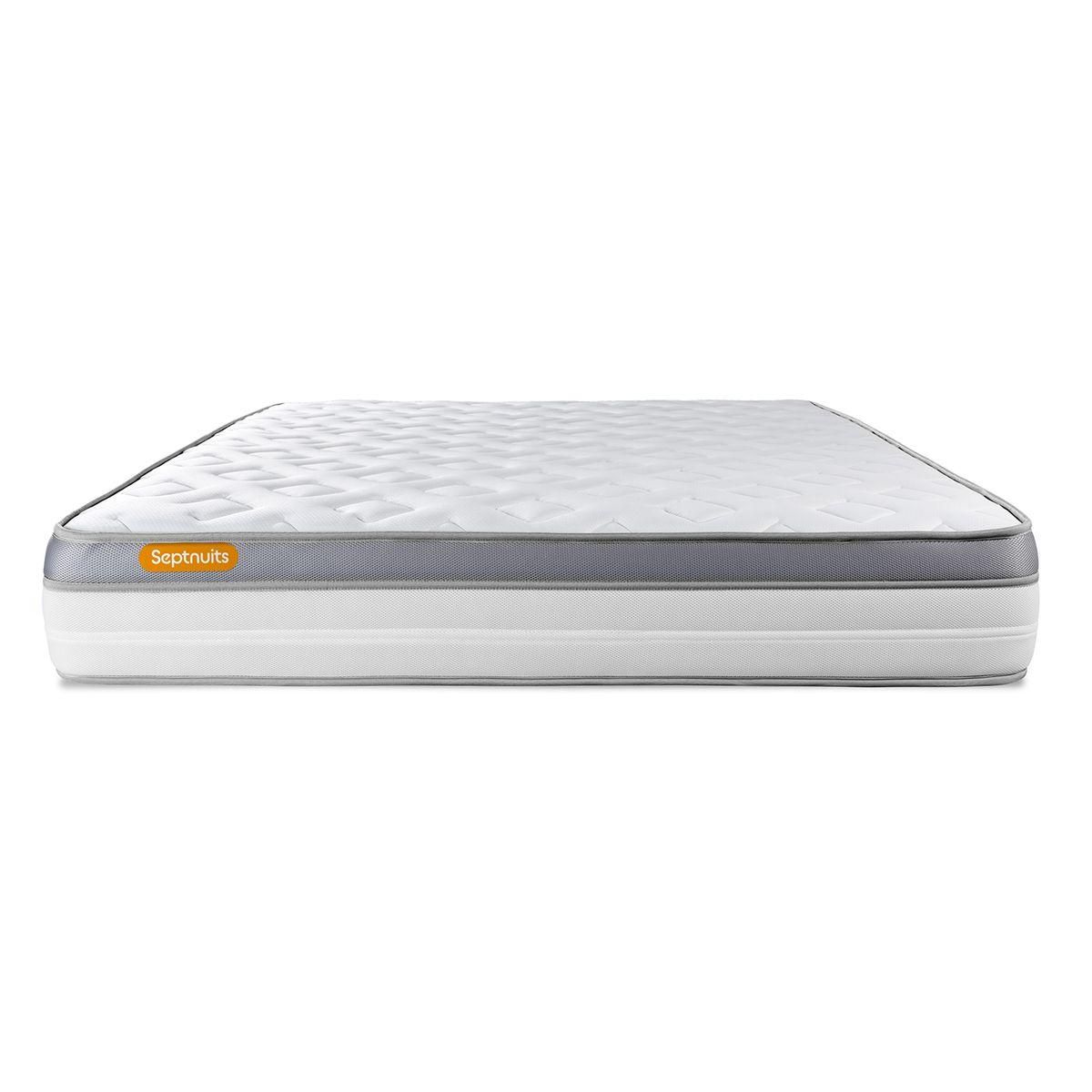 SEPTNUITS Matelas + double sommier Memo Zen Mousse à mémoire de forme 5 zones de confort MAXI épaisseur