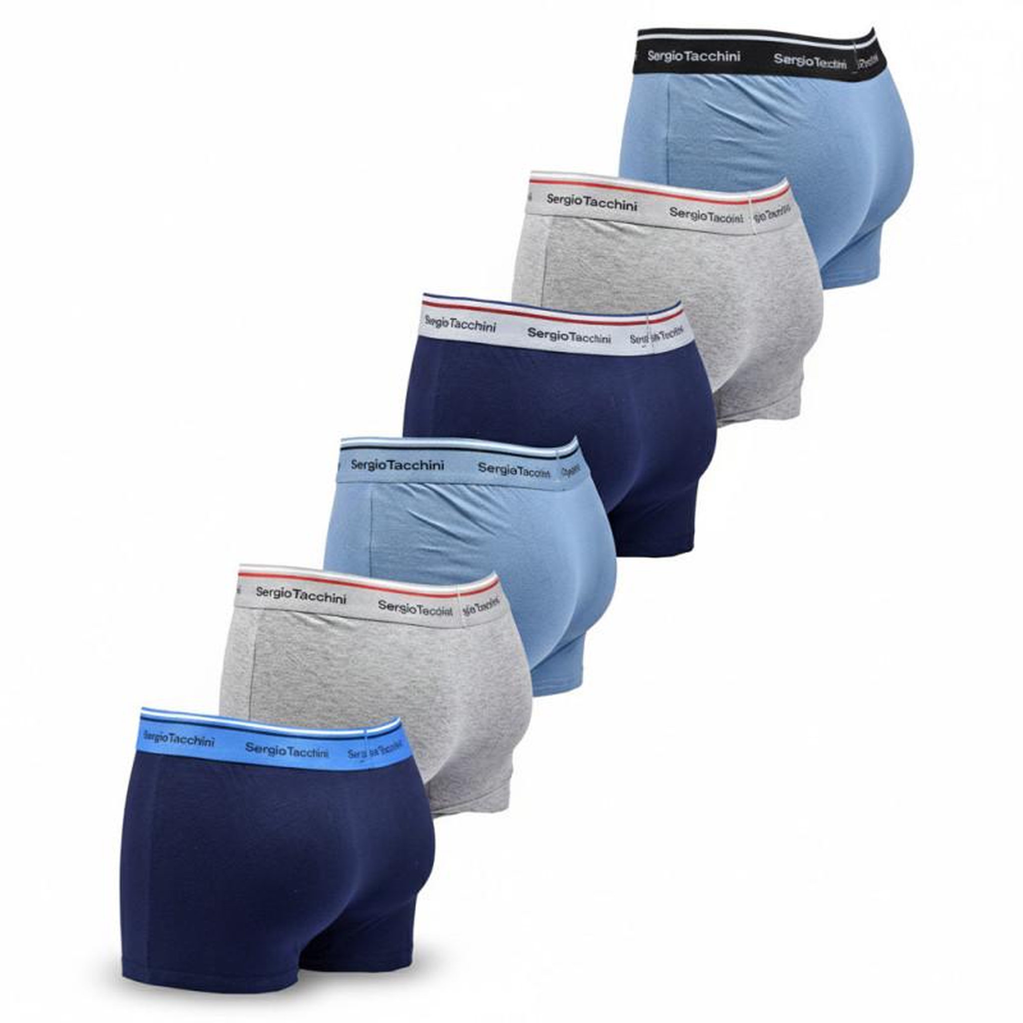Voir la diapositive 3 : SERGIO TACCHINI Sergio Tacchini Pack de Boxers Homme Lot de 6