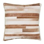 Paris Prix Coussin Déco en Cuir  Lavish  45x45cm Crème