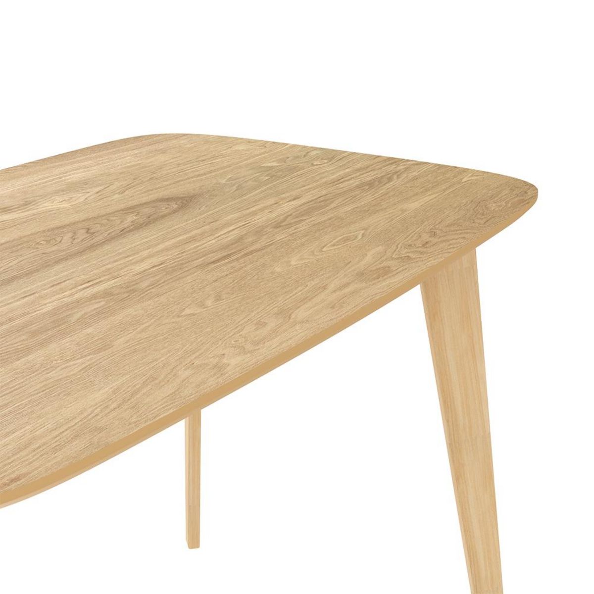 Rendez vous déco Table rectangulaire 4 personnes en bois clair 120 cm - Oman