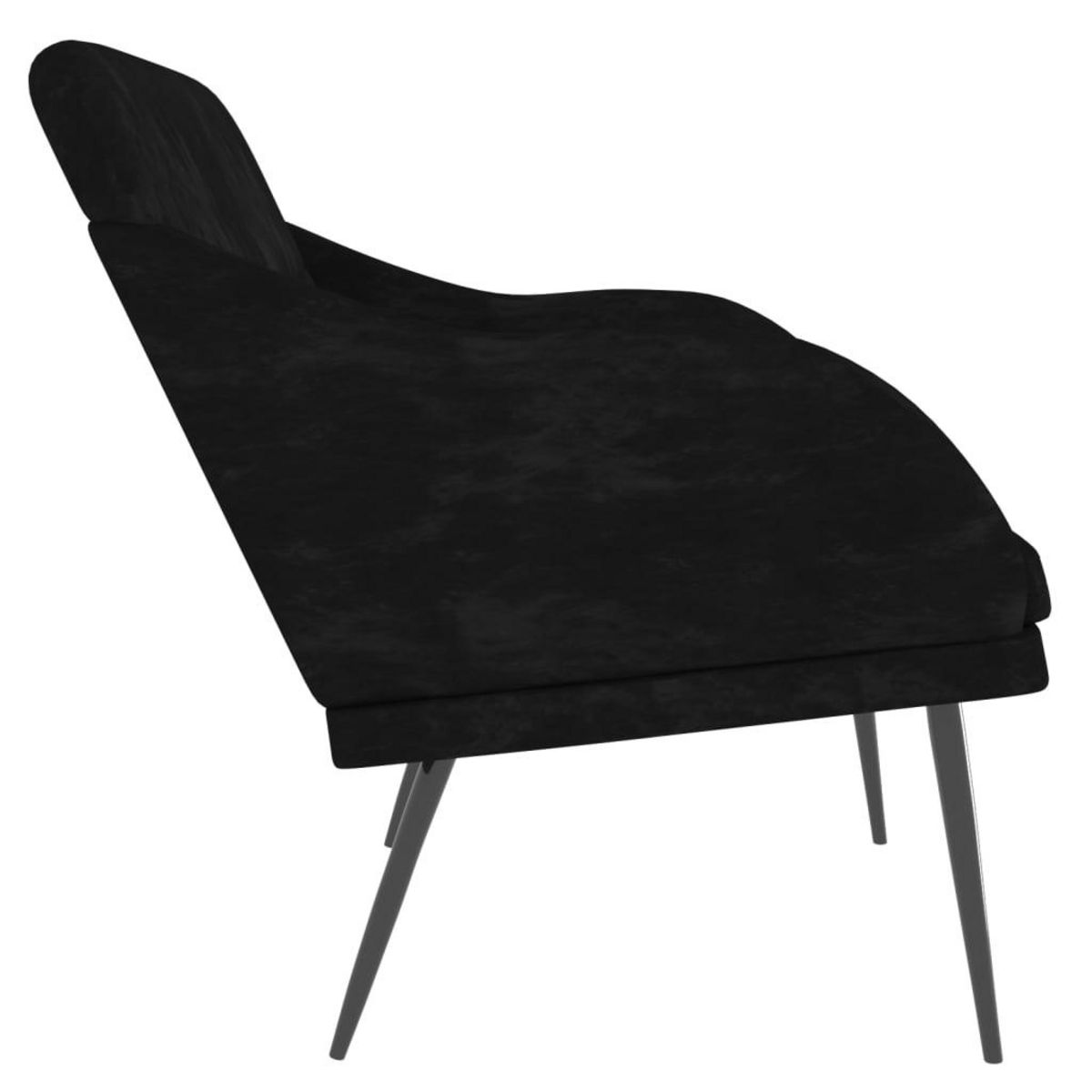 VIDAXL Banc Noir 110x76x80 cm Velours