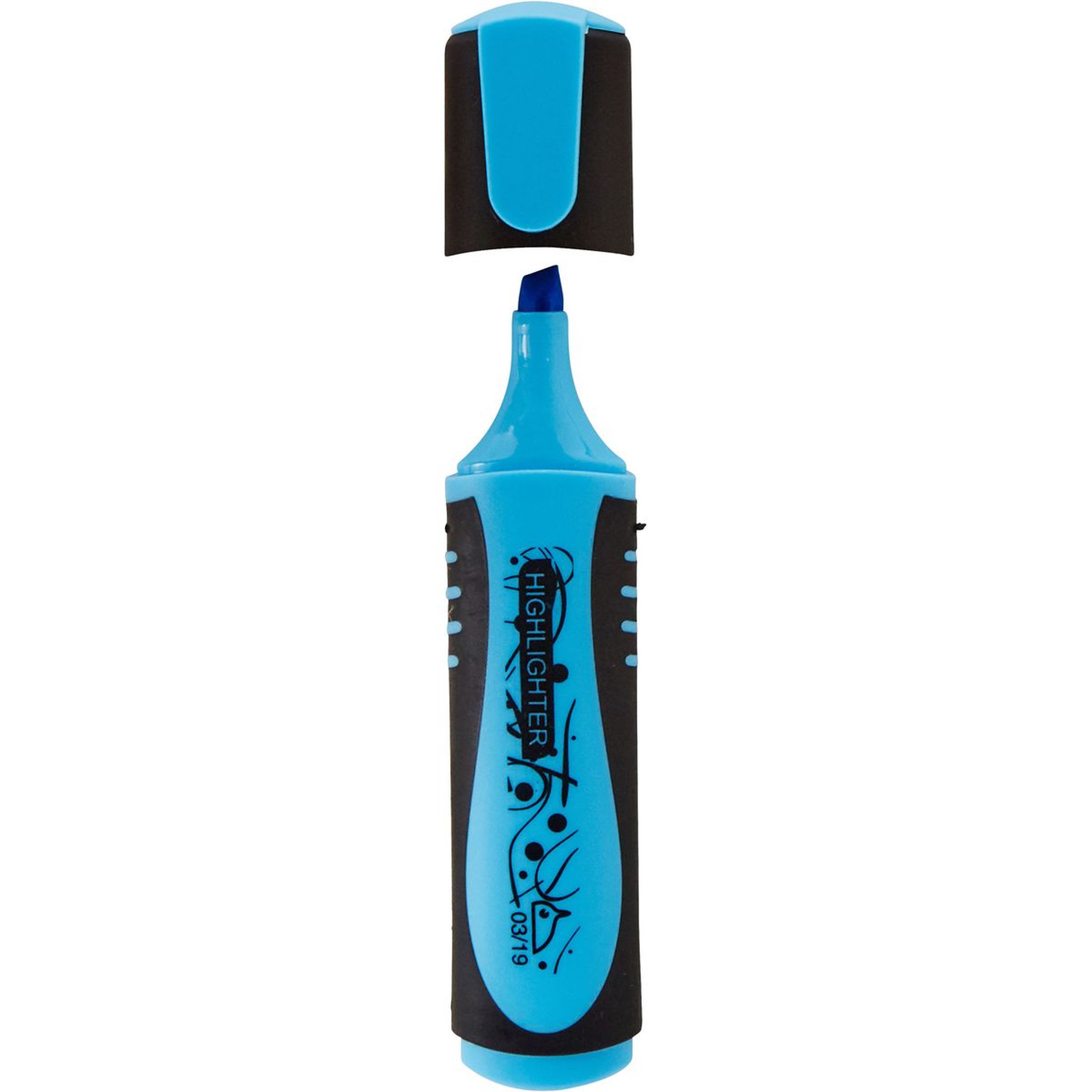 Voir la diapositive 3 : AUCHAN Surligneur plat bleu