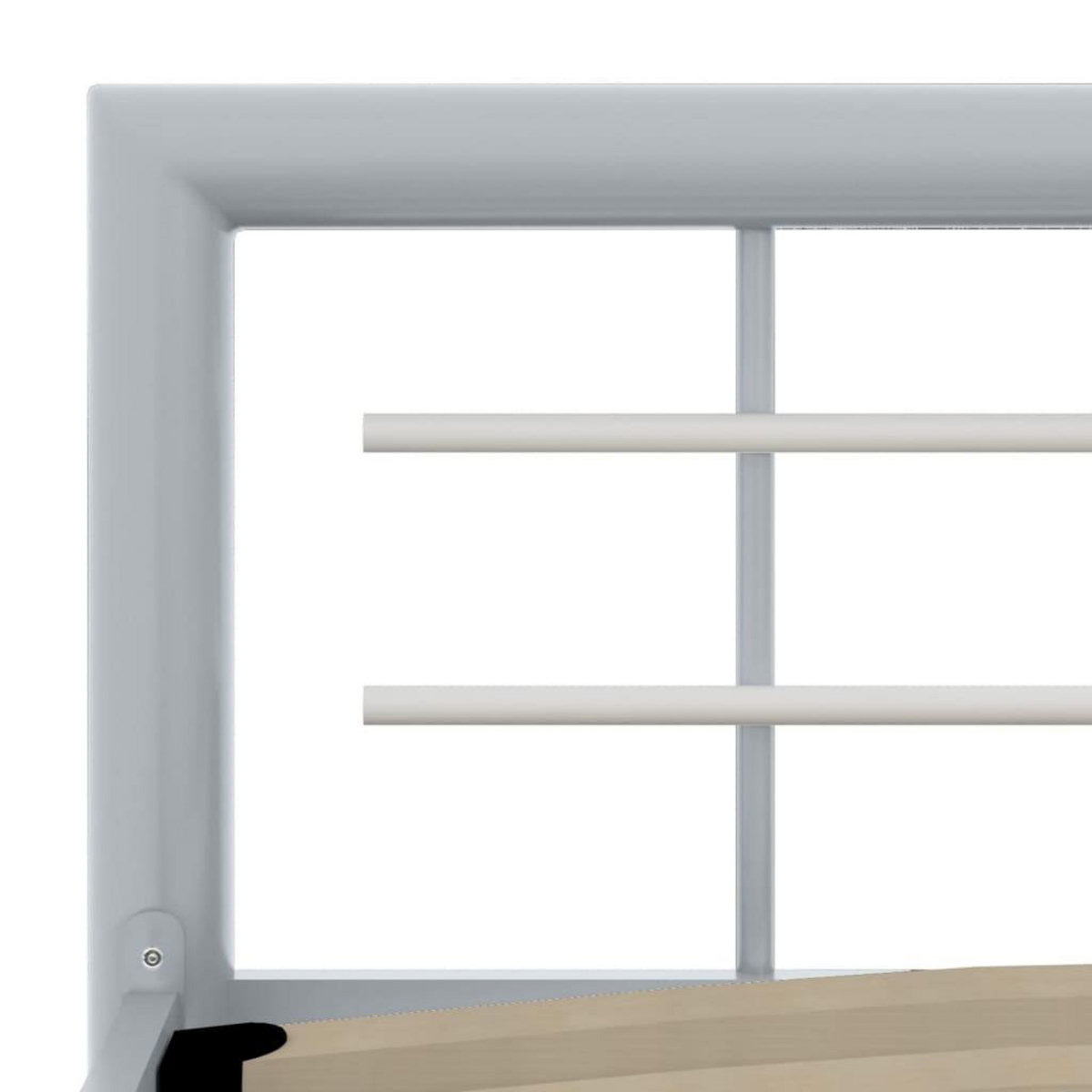 VIDAXL Cadre de lit sans matelas gris et blanc metal 180x200 cm