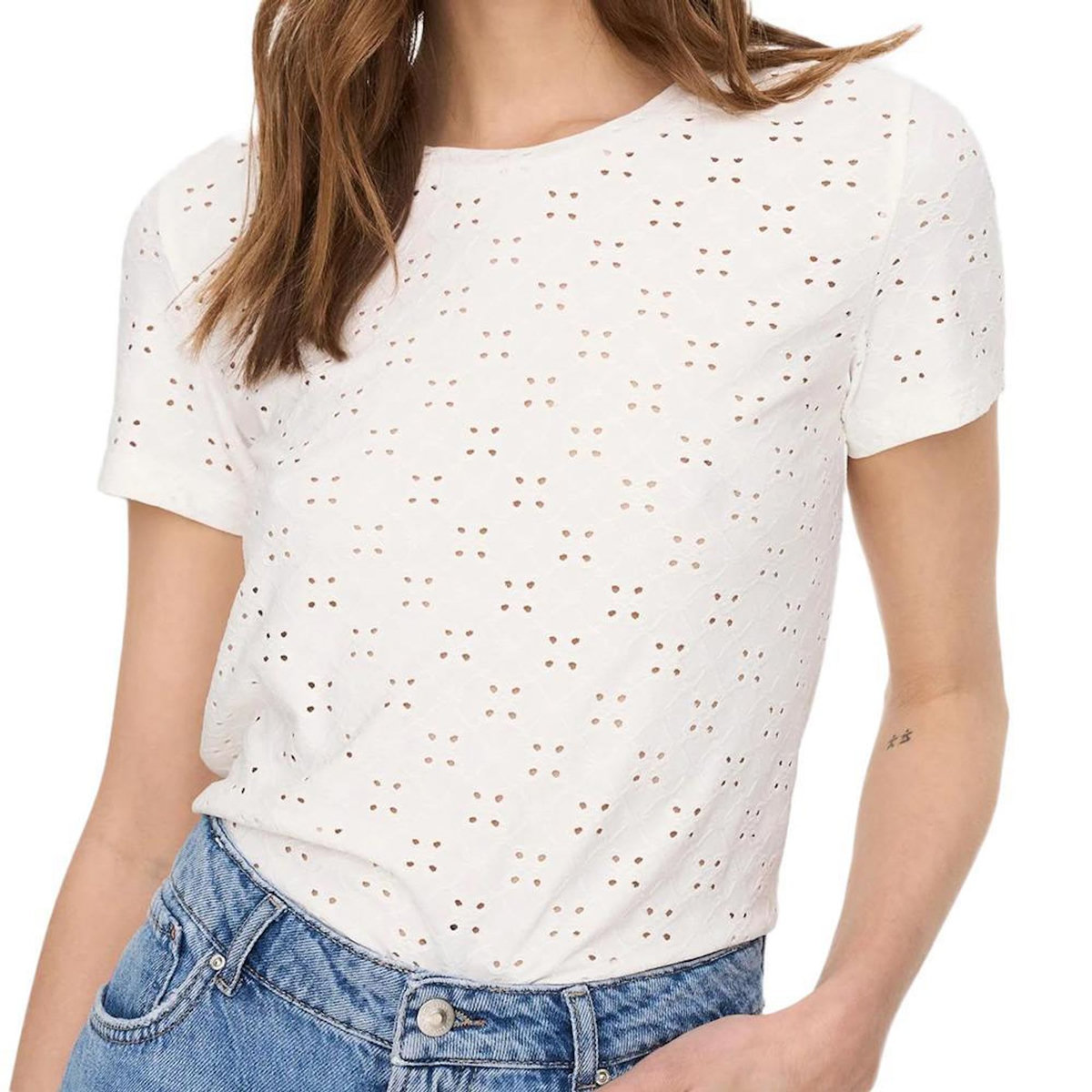 JACQUELINE DE YONG T-shirt Blanc Femme JDY Cathinka