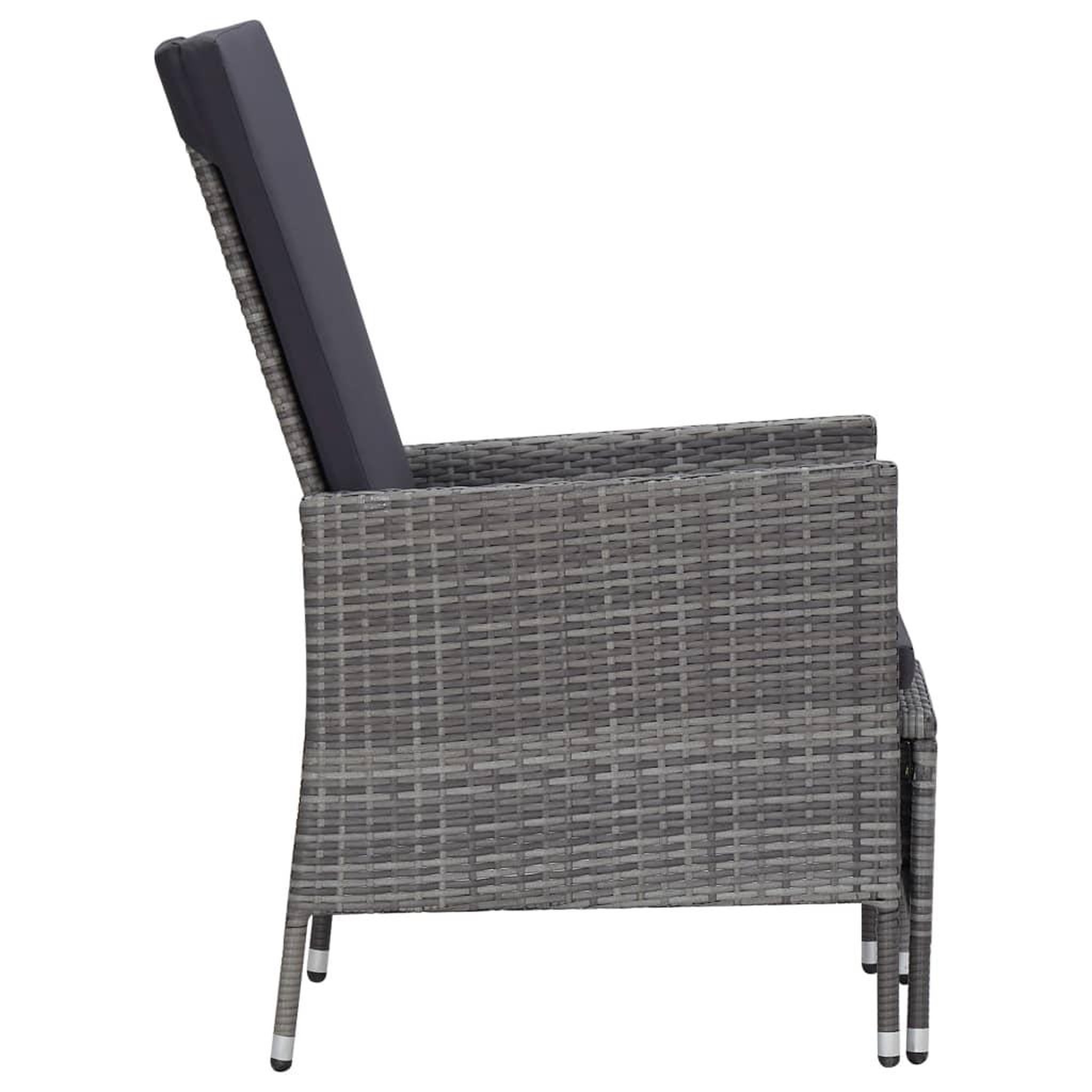Voir la diapositive 5 : VIDAXL Salon de jardin 2 pcs avec coussins Resine tressee Gris
