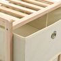 Voir la diapositive 5 : VIDAXL Etagere de rangement 5 paniers tissu bois de cedre beige