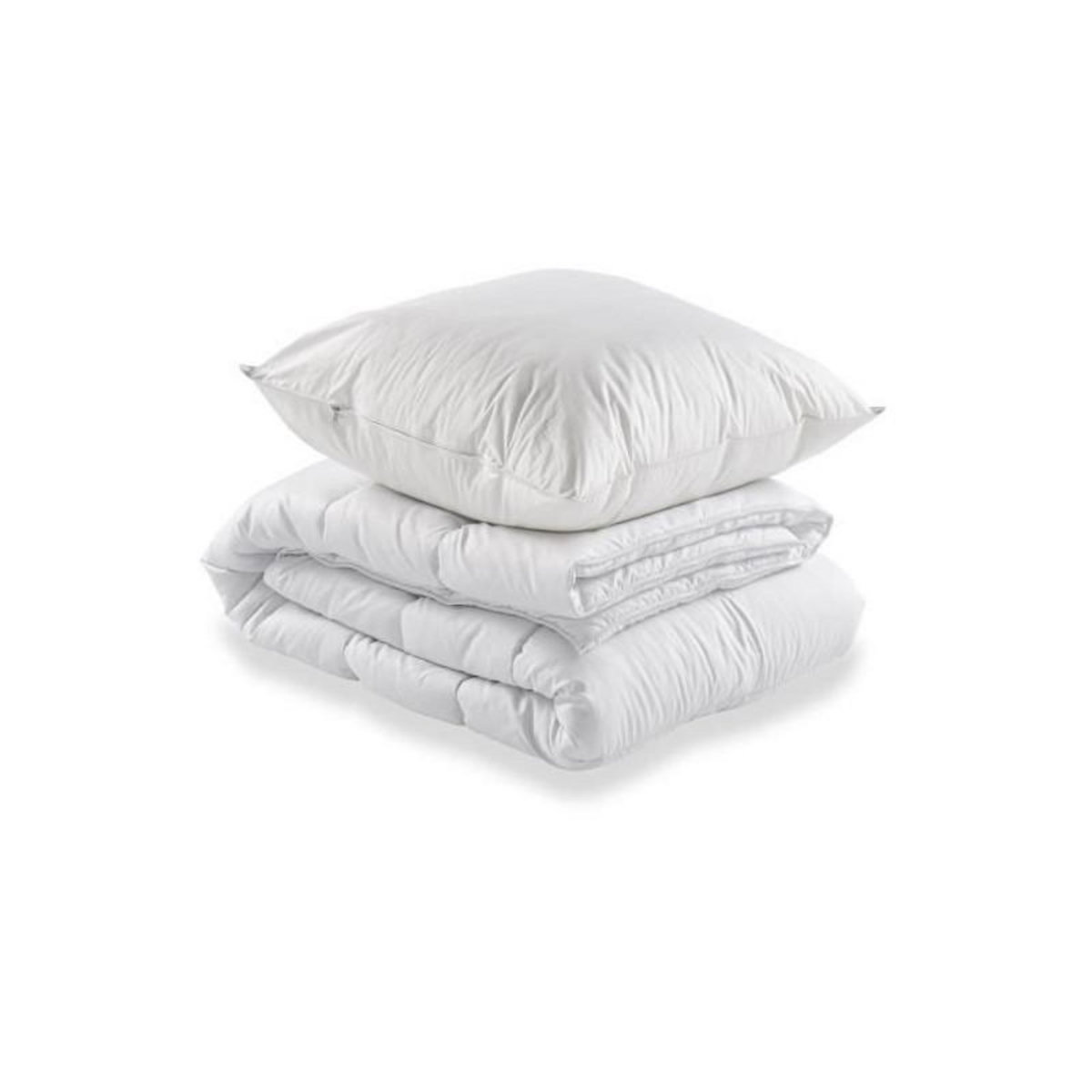 DEKO DREAM Pack pret a dormir TOP matelas 90x190 cm + Sommier + Couette + 1 oreiller 60x60 cm - 14 cm