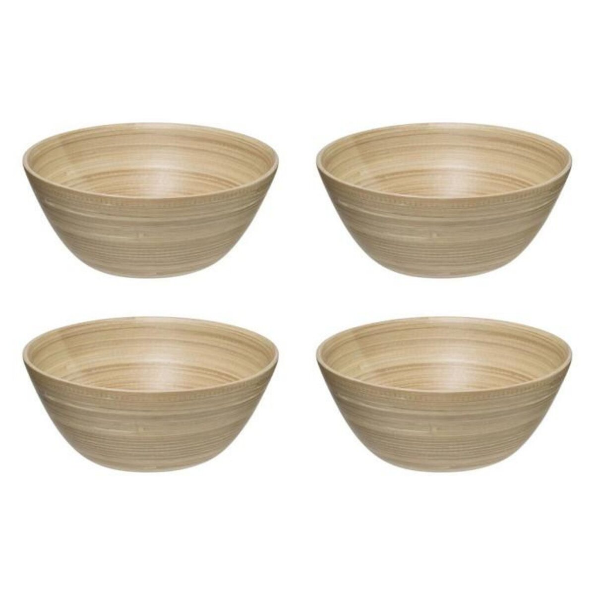 FIVE Lot de 4 Saladiers en Bambou  Ela  17cm Naturel