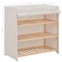 Voir la diapositive 6 : VIDAXL Armoire a chaussures avec housse Blanc 79x40x80 cm  Tissu