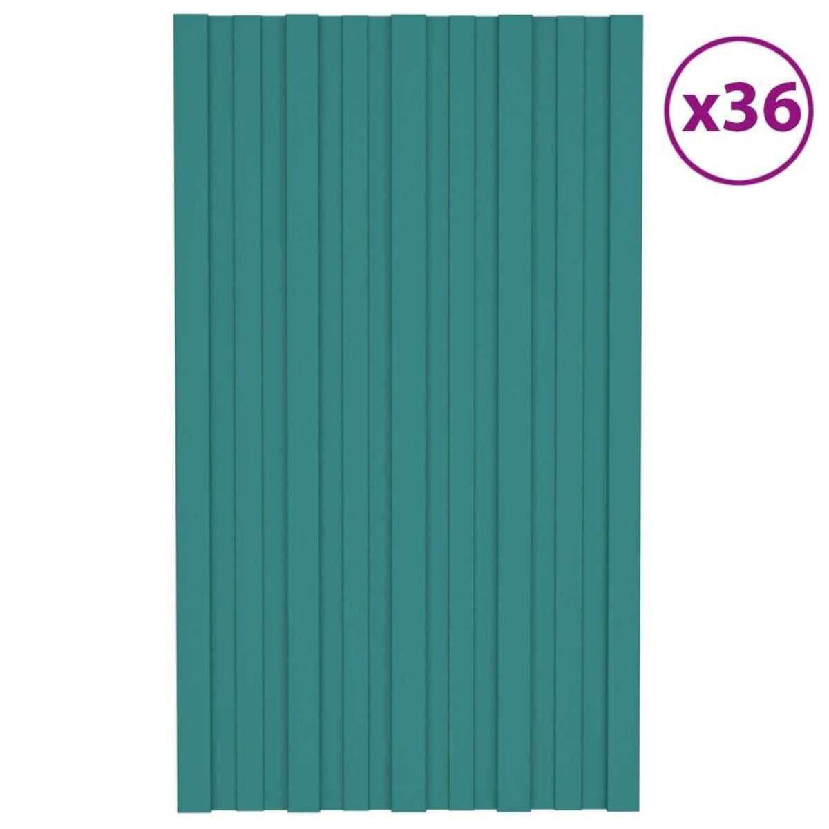 VIDAXL Panneaux de toiture 36 pcs Acier galvanise Vert 80x45 cm