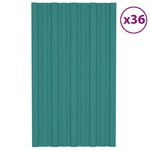 VIDAXL Panneaux de toiture 36 pcs Acier galvanise Vert 80x45 cm