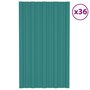 Voir la diapositive 1 : VIDAXL Panneaux de toiture 36 pcs Acier galvanise Vert 80x45 cm