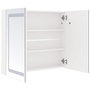 Voir la diapositive 5 : VIDAXL Armoire de salle de bain a miroir LED Blanc brillant 80x12x68cm