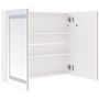 Voir la diapositive 5 : VIDAXL Armoire de salle de bain a miroir LED Blanc brillant 80x12x68cm
