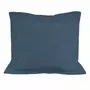 SOLEIL D'OCRE Taie d'oreiller en coton 57 fils 63x63 cm UNI bleu canard, par Soleil d'ocre