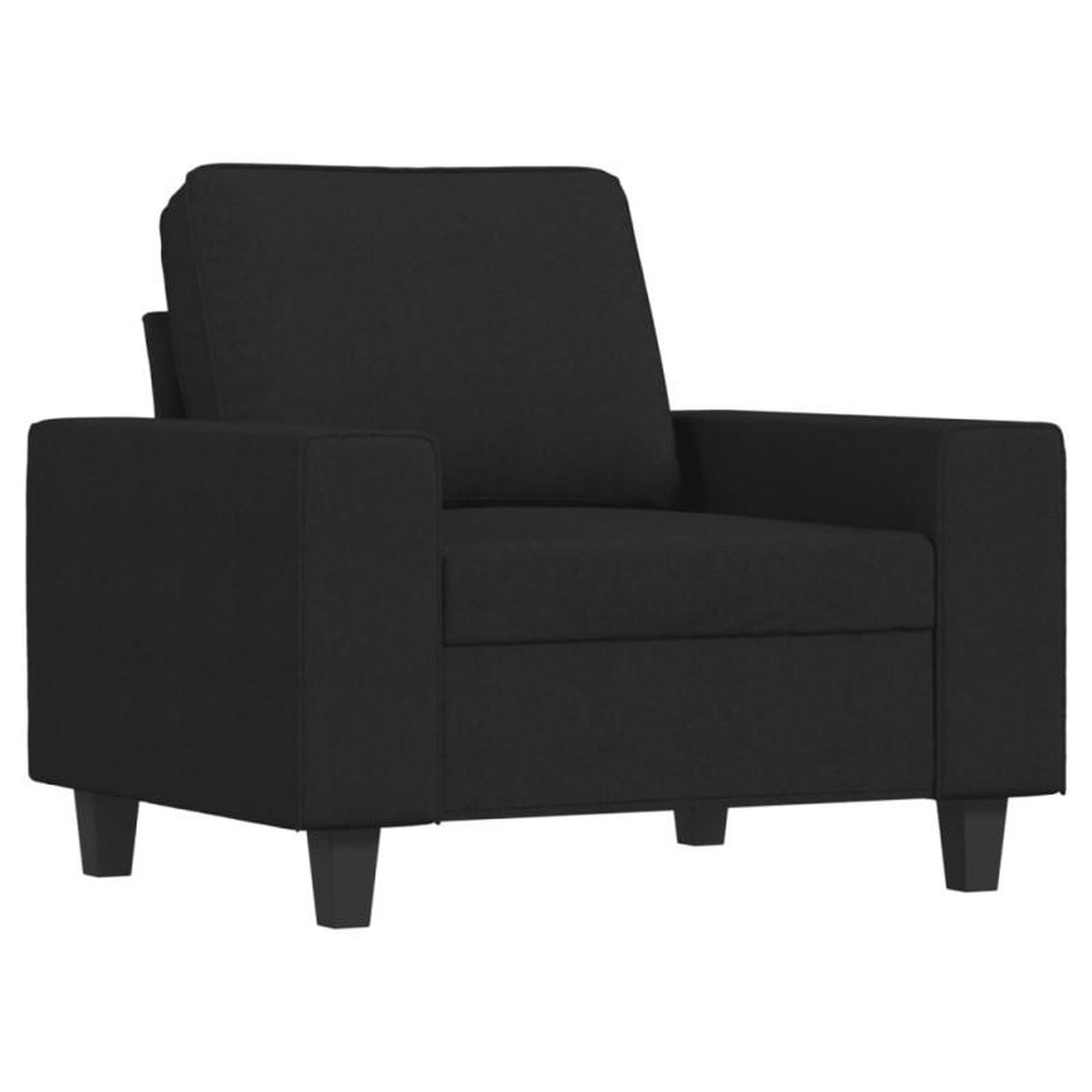 Voir la diapositive 2 : VIDAXL Fauteuil Noir 60 cm Tissu