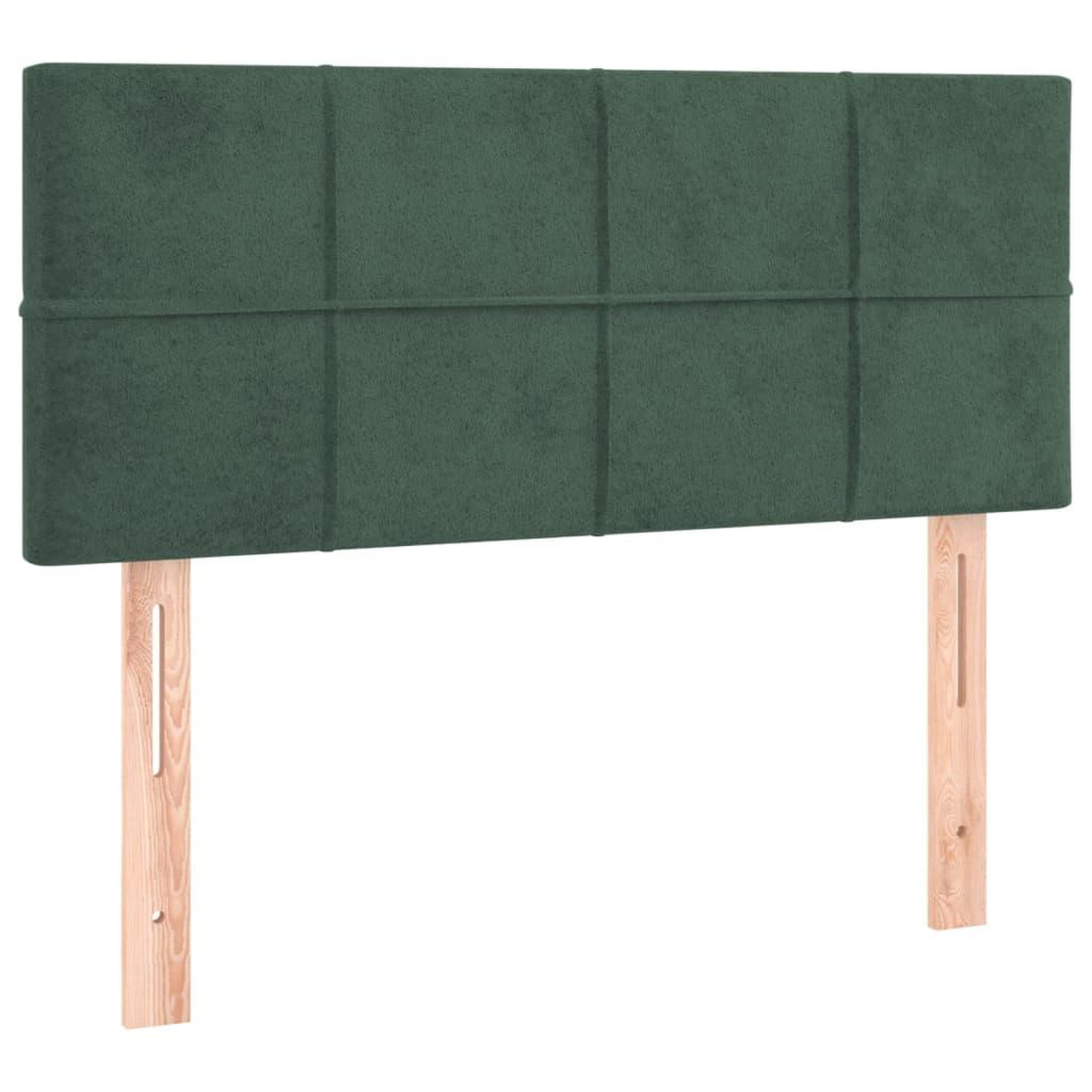 Voir la diapositive 4 : VIDAXL Tete de lit a LED Vert fonce 90x5x78/88 cm Velours
