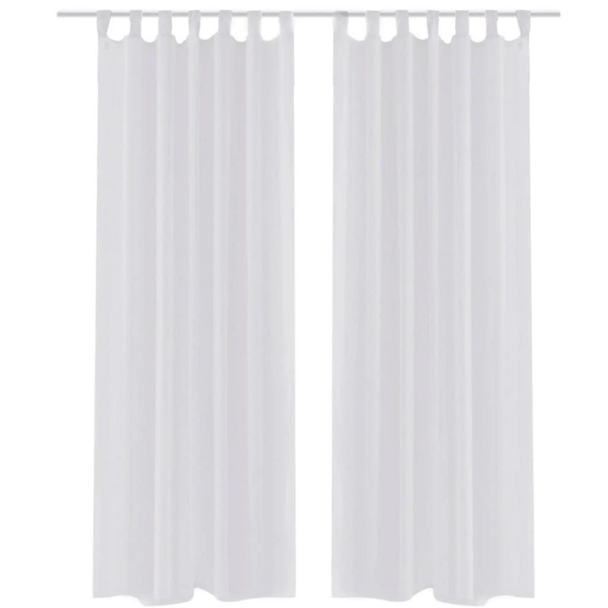 VIDAXL Rideau fin Blanc 140x175 cm 2 pcs