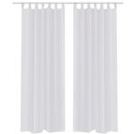 VIDAXL Rideau fin Blanc 140x175 cm 2 pcs