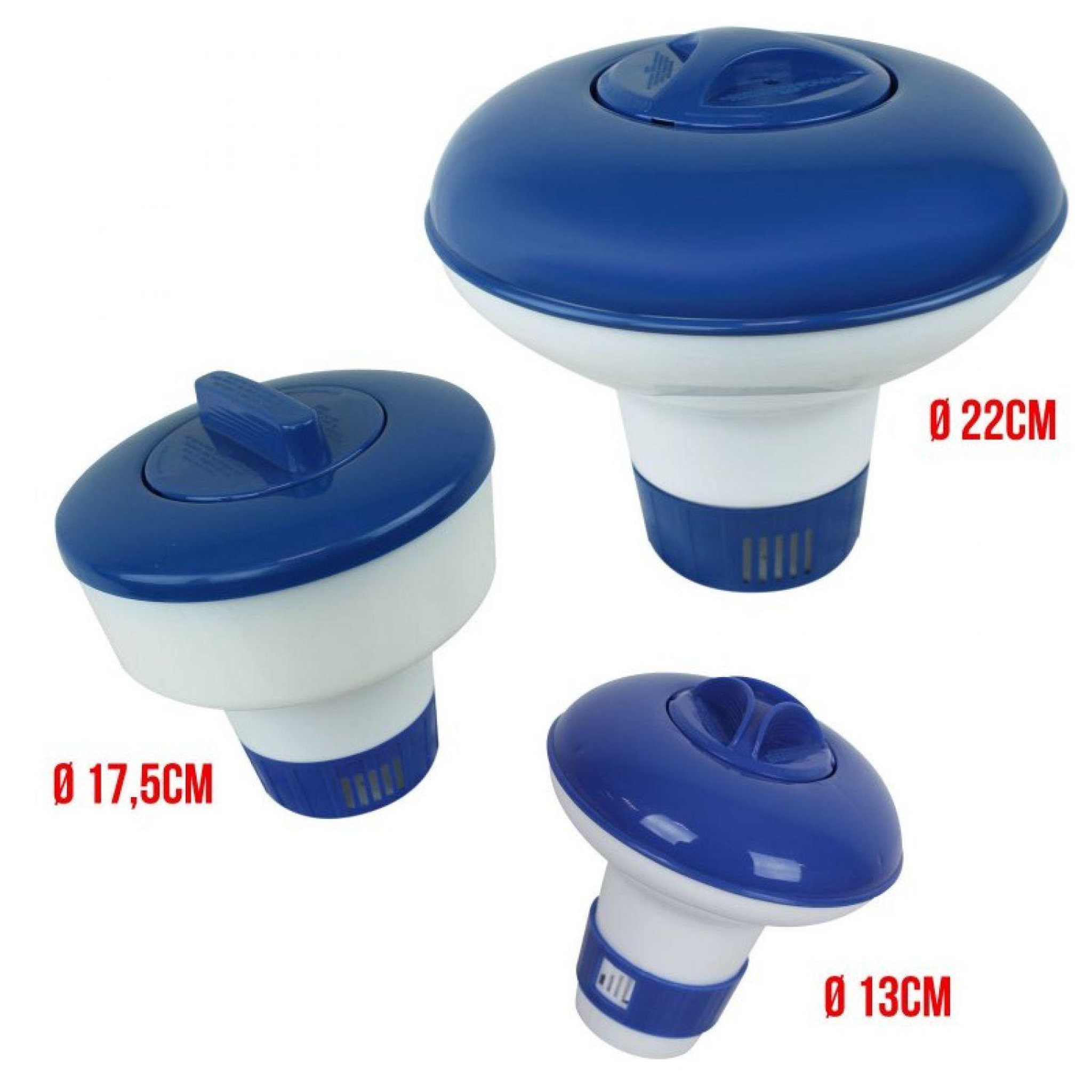 Voir la diapositive 5 : LINXOR Diffuseur de chlore et de brome flottant réglable - 13, 17.5 ou 22 cm