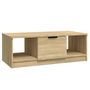 Voir la diapositive 2 : VIDAXL Table basse chene sonoma 102x50x36 cm bois d'ingenierie