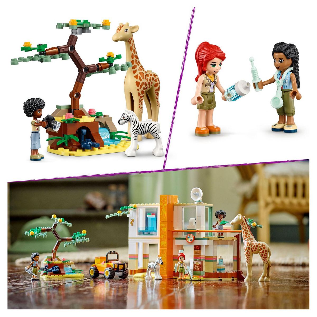 LEGO Friends 41717 Le Centre de Sauvetage de la Faune de Mia, avec Figurines d'Animaux