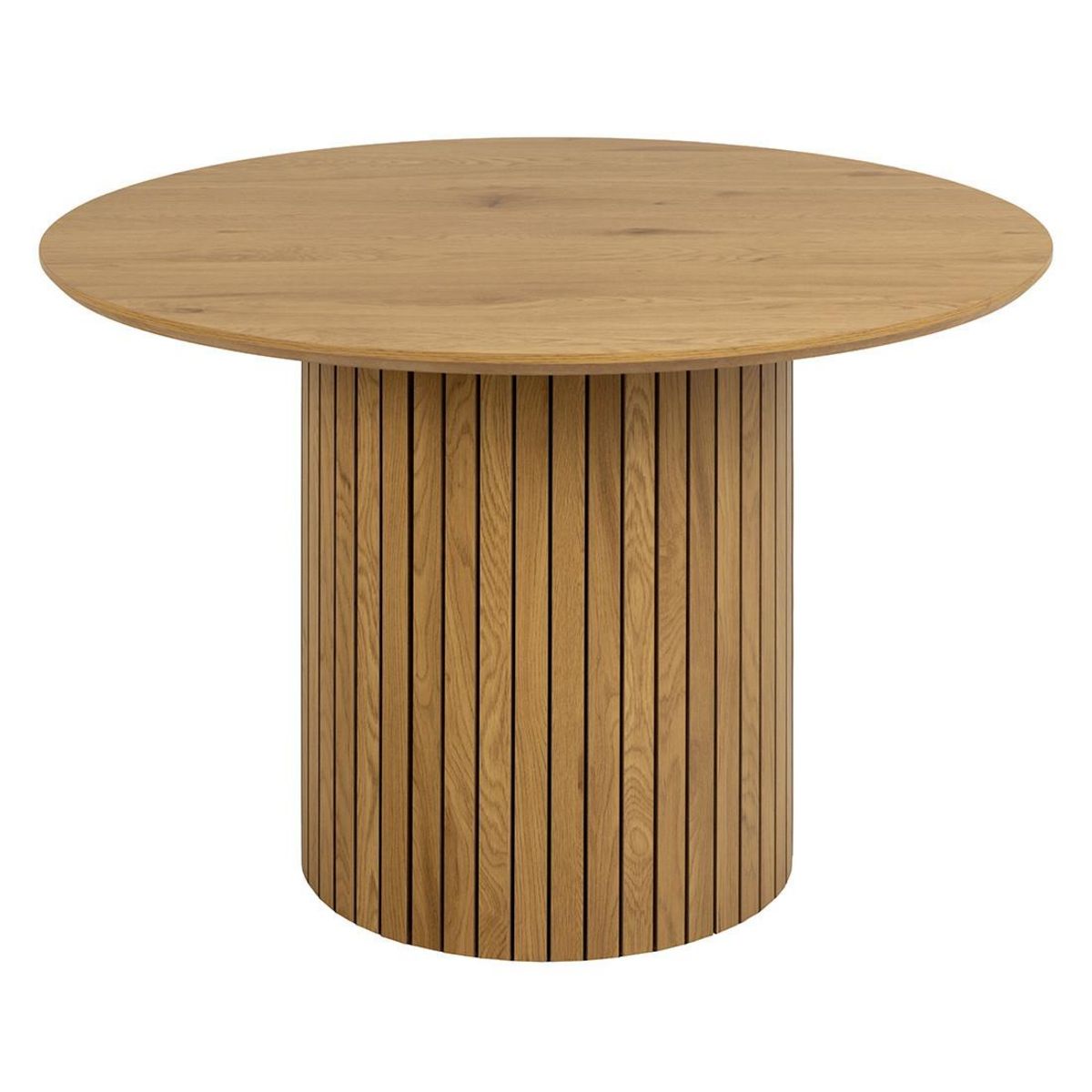 LISA DESIGN Tardis - table à manger ronde - effet bois- 4 personnes