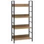 Voir la diapositive 1 : VIDAXL Bibliotheque a 4 niveaux chene 60x27,6x124,5 cm bois ingenierie