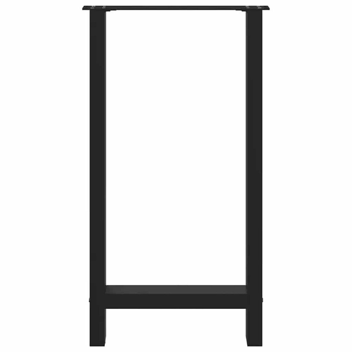 VIDAXL Pieds de table basse noir 2 pcs 50x(90-91) cm acier