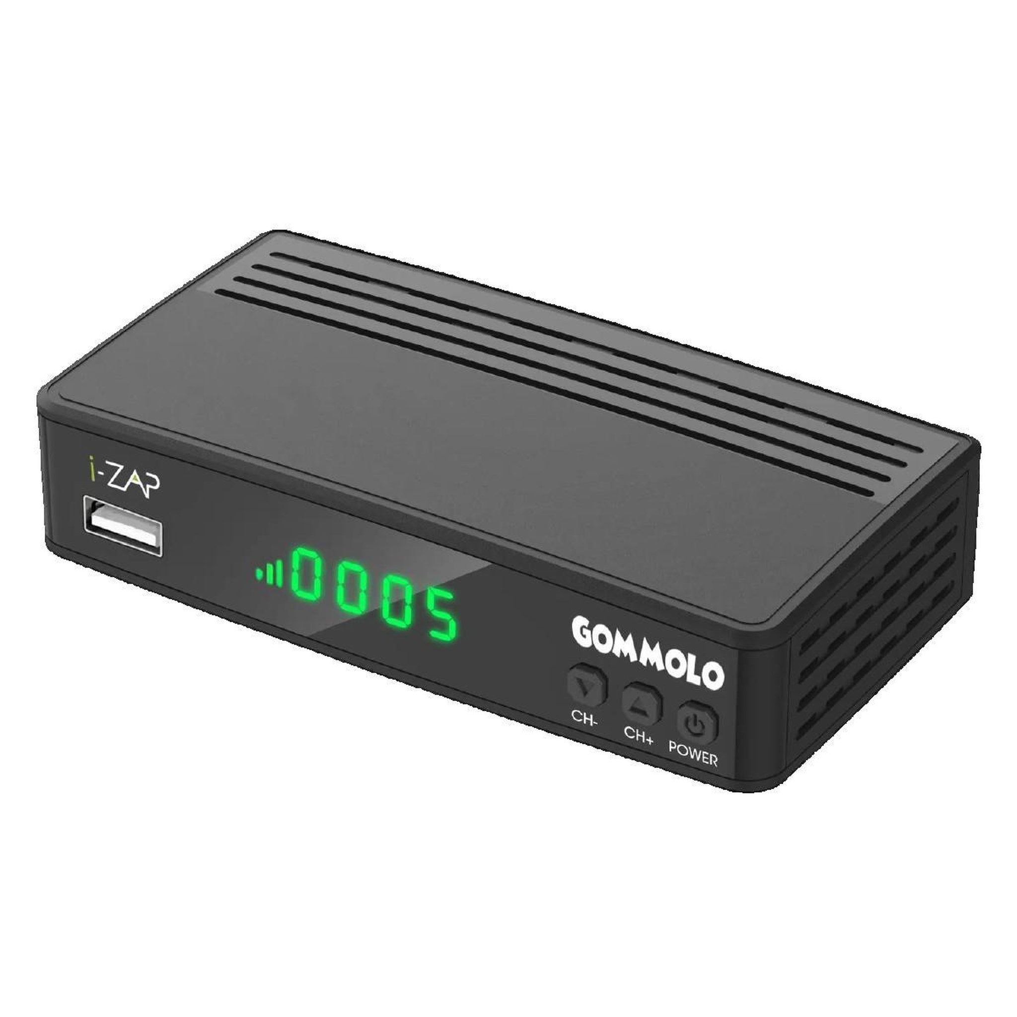 I CODE Décodeur TV numérique terrestre i-zap Gommolo Zapper T2 Hevc 10 Bit avec télécommande