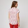 Voir la diapositive 2 : INEXTENSO Blouse manches courtes col chemise à fleurs femme 
