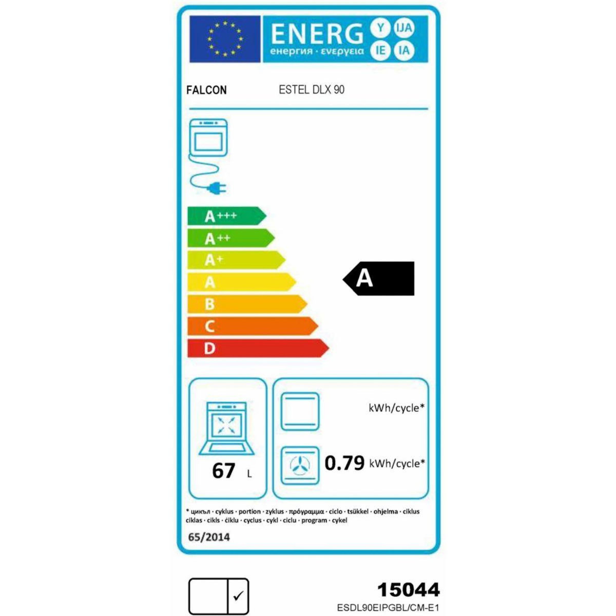 Falcon Piano de cuisson induction ESTEL DELUXE TAB IND 90 CM BLEU PASTEL L