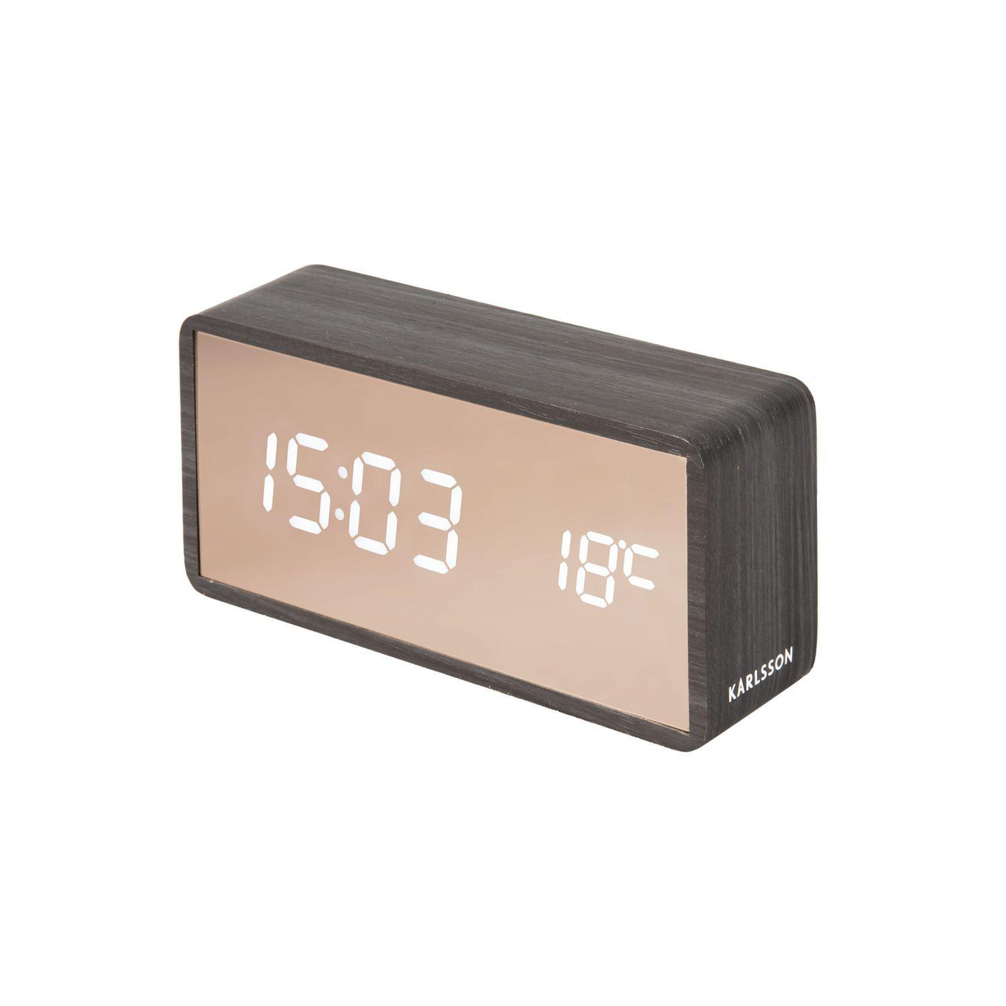 Voir la diapositive 2 : Karlsson Réveil Copper Mirror LED