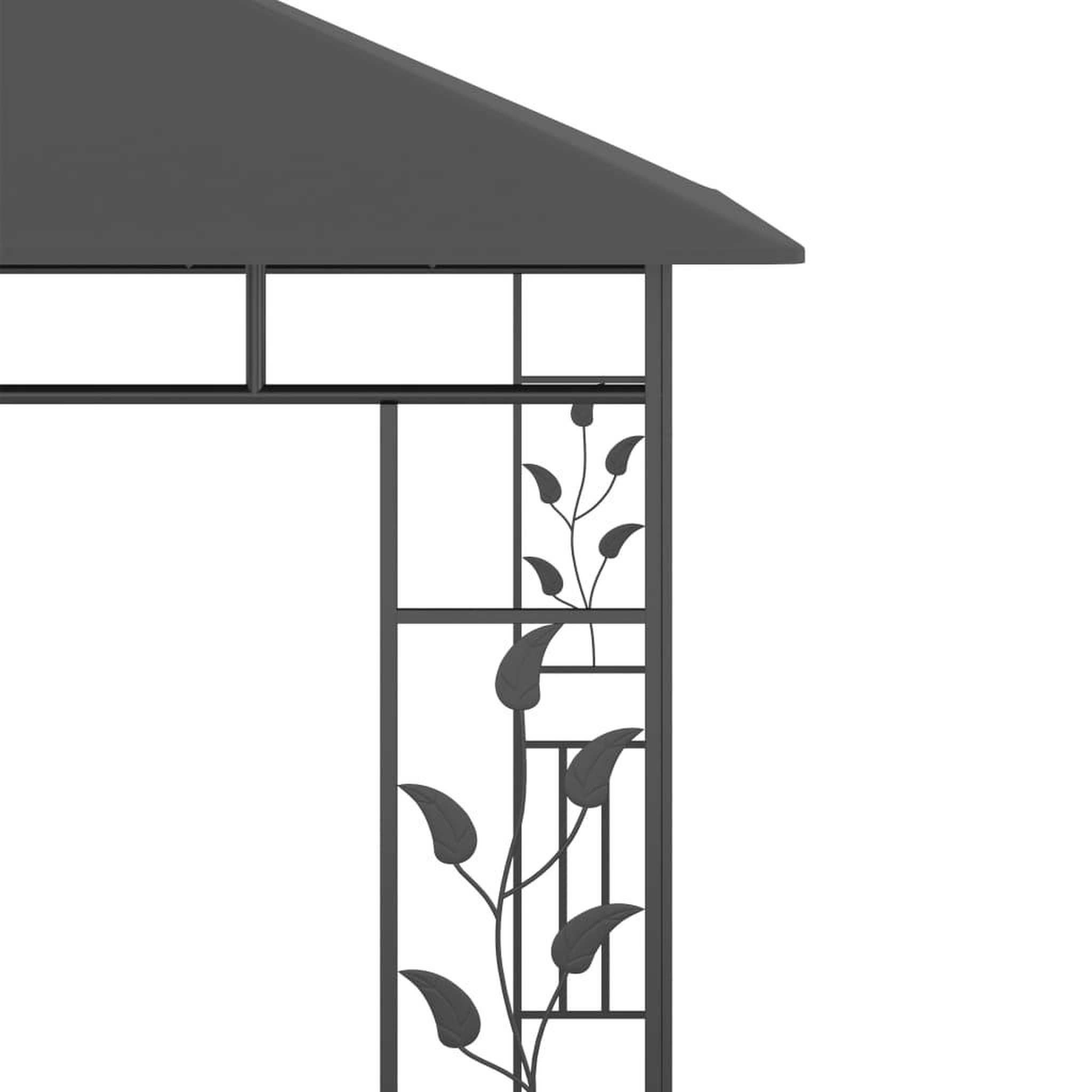 Voir la diapositive 5 : VIDAXL Belvedere avec moustiquaire 3x3x2,73 m Anthracite 180 g/m^2