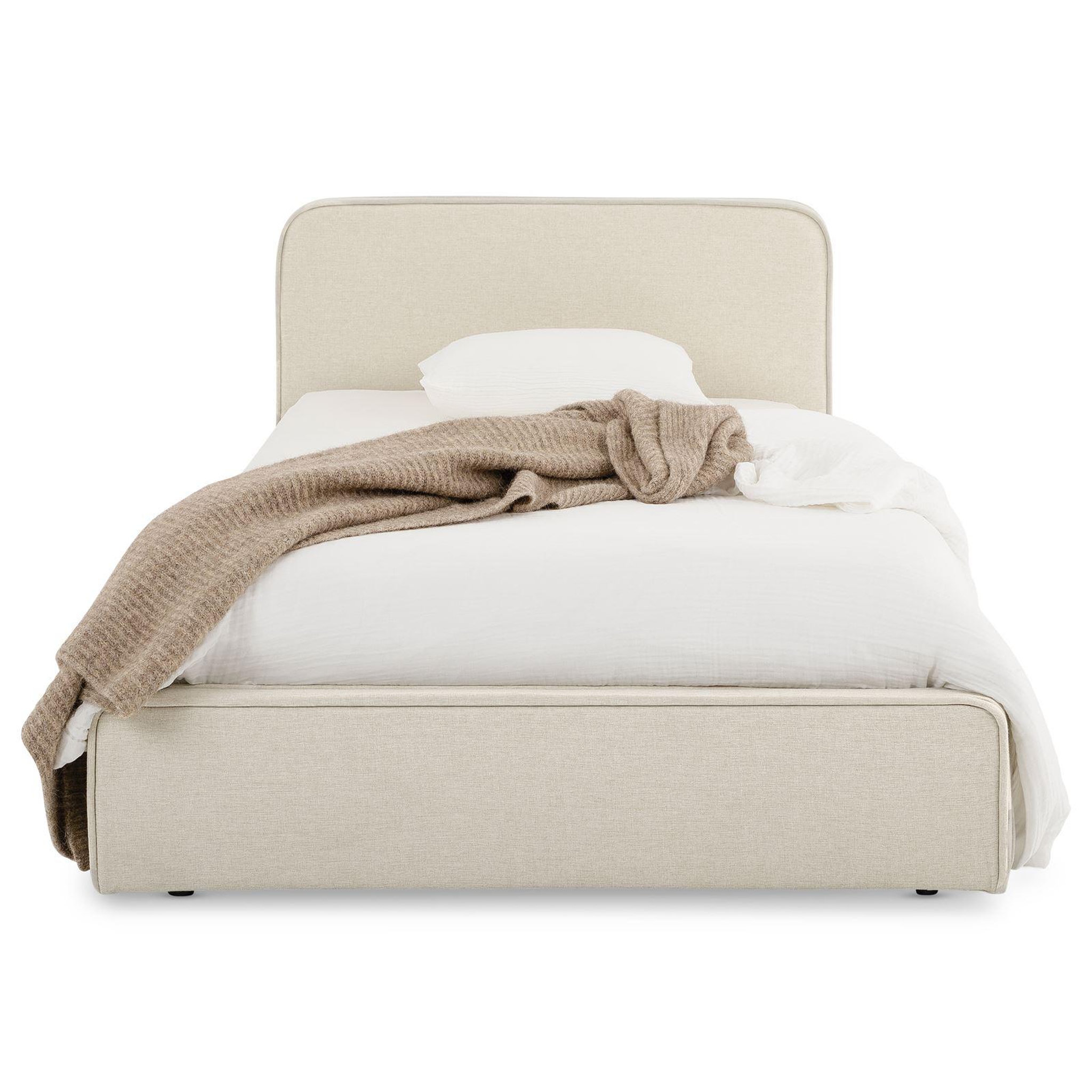 Voir la diapositive 1 : IDIMEX Lit simple belarti 90 x 190 cm rembourré, revêtement en tissu
