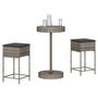 Voir la diapositive 1 : VIDAXL Ensemble de bar de jardin 3 pcs et coussins gris resine tressee