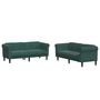 Voir la diapositive 2 : VIDAXL Ensemble de canapes 2 pcs vert fonce velours
