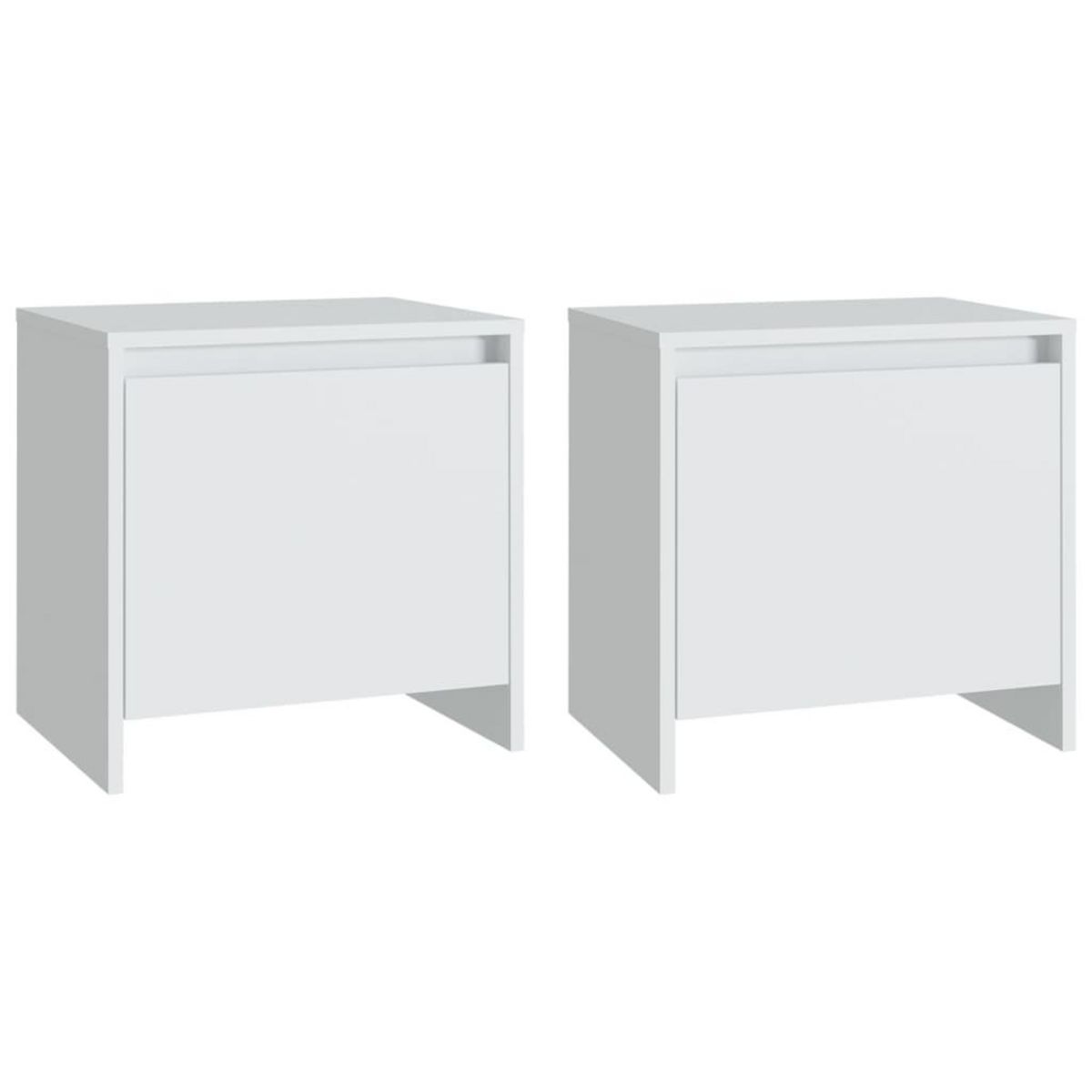 VIDAXL Tables de chevet 2 pcs blanc 45x34x44,5 cm bois d'ingenierie