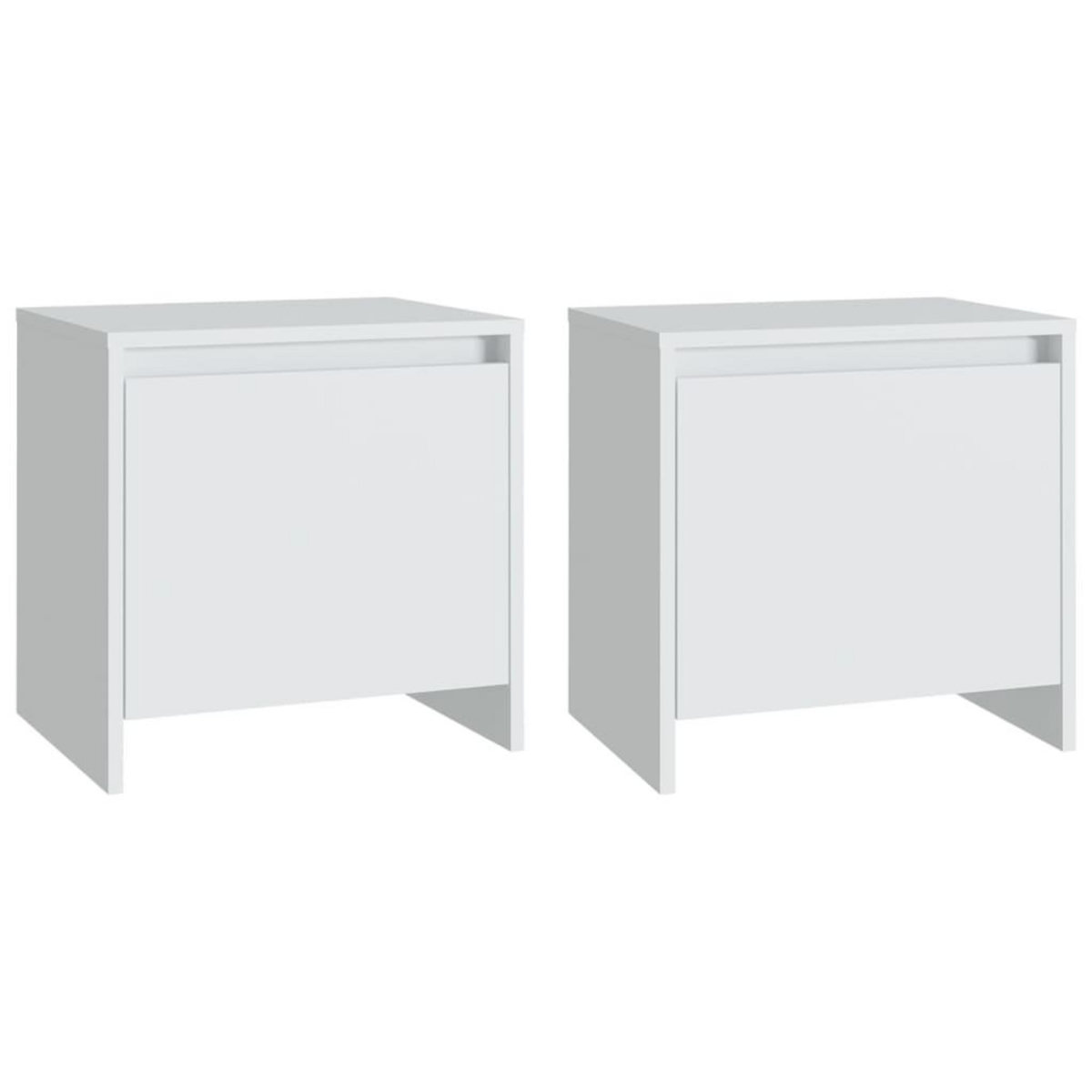 VIDAXL Tables de chevet 2 pcs blanc 45x34x44,5 cm bois d'ingenierie