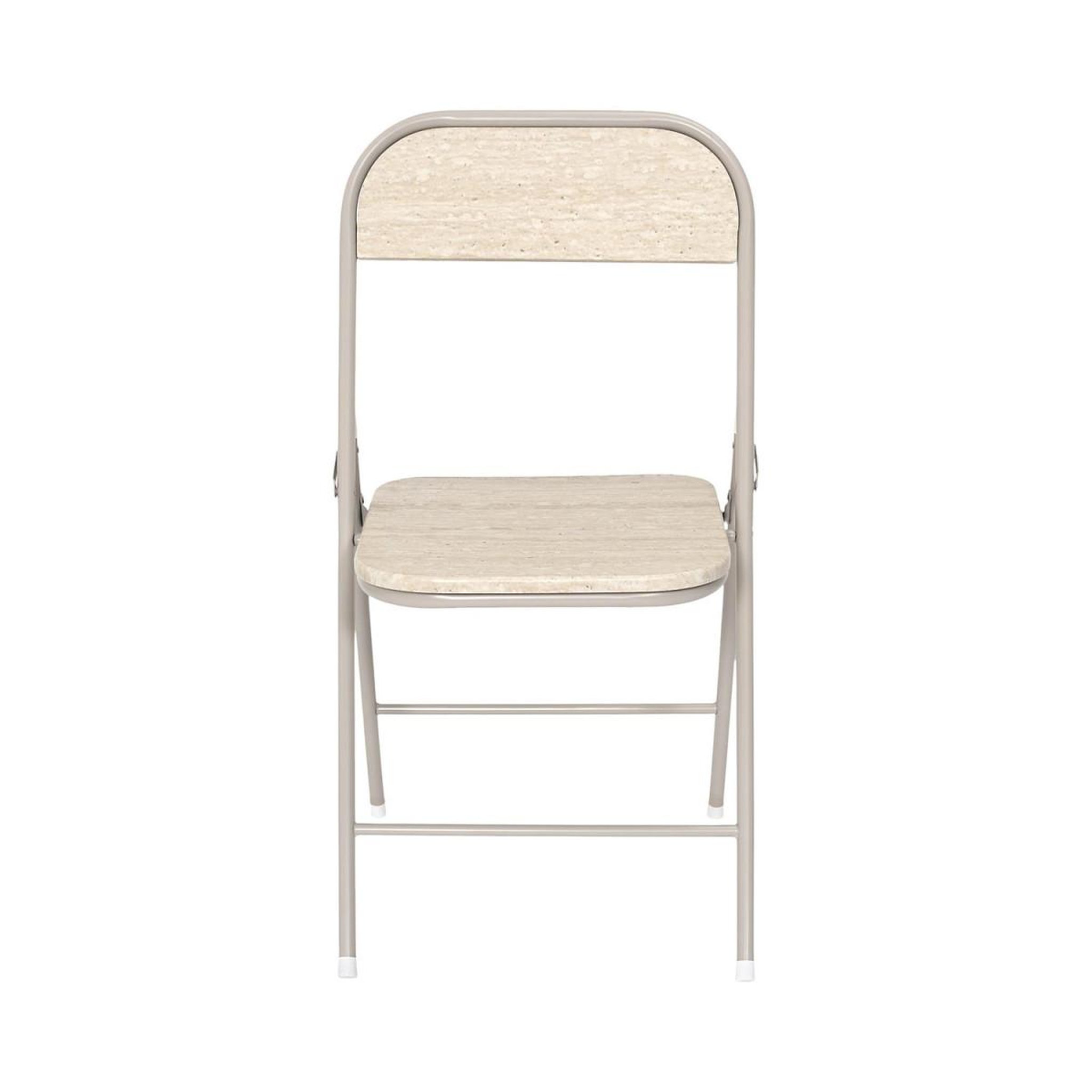 Voir la diapositive 3 : The Home Deco Factory Lot de 4 chaises pliantes  terra nova  78cm beige