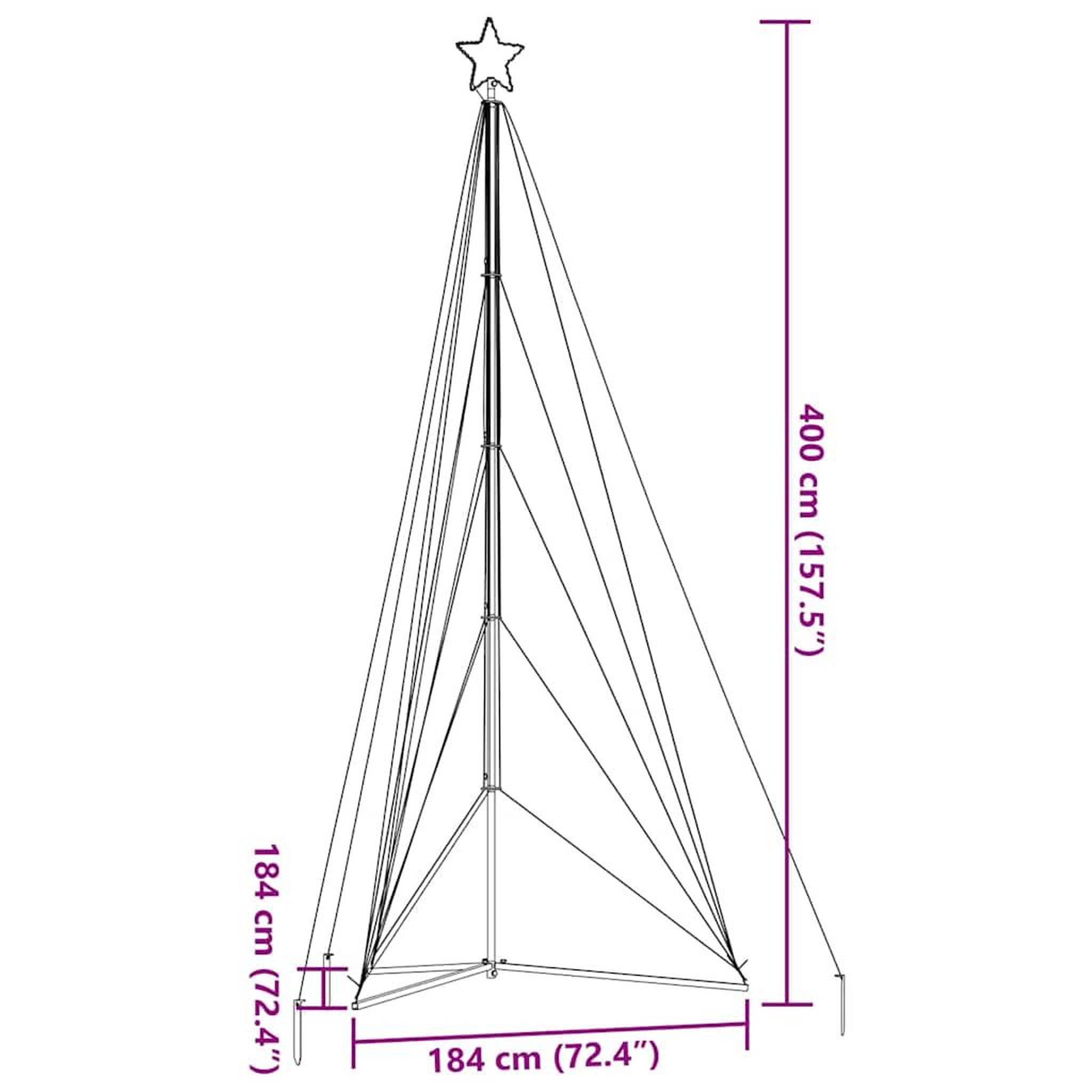 Voir la diapositive 6 : VIDAXL Sapin de Noël a LED 615 LED blanc froid 404,5 cm