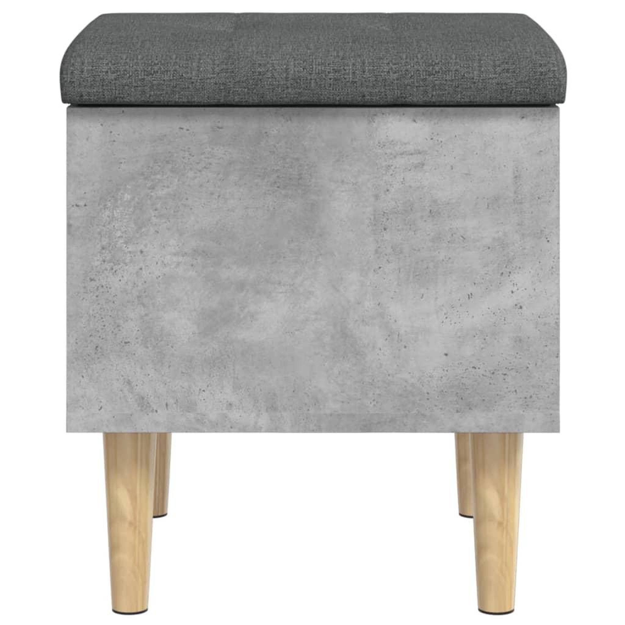 Voir la diapositive 5 : VIDAXL Banc de rangement gris beton 42x42x46 cm bois d'ingenierie
